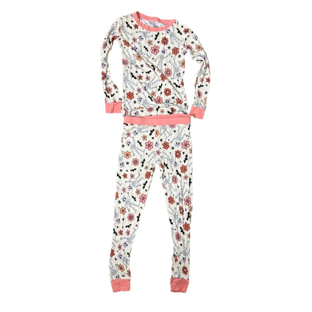 Dream Big Little x Hey Madi Nelson Pajamas Set Girls Size 4T Halloween Skeleton